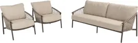 4 Seasons Outdoor stoel-bank loungeset allora 3-zits terre - afbeelding 2