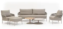 4 Seasons Outdoor stoel-bank loungeset calma latte - afbeelding 1