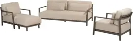 4 Seasons Outdoor stoel-bank loungeset capresi 3-zits terre - afbeelding 1