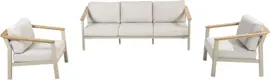 4 Seasons Outdoor stoel-bank loungeset olivia 3-zits latte - afbeelding 1
