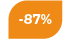 87% korting