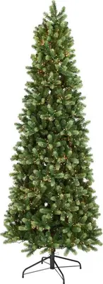 A Perfect Christmas Georgia smalle kunstkerstboom groen 213cm - 1800 rode & witte lampjes - afbeelding 1