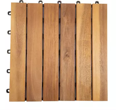 Acacia houten tuintegel 30x30x2.4 cm