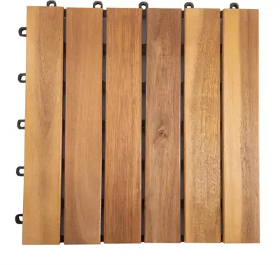 Acacia houten tuintegel 30x30x2.4 cm - afbeelding 1