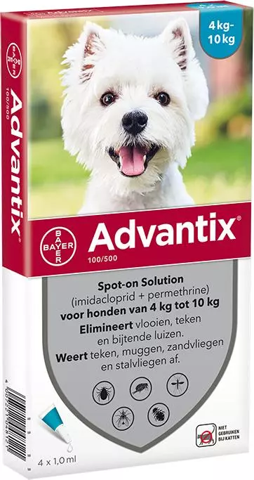 advantix parasietbehandeling spot-on hond 100 4 pip