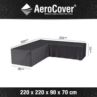 AeroCover hoeksethoes lage rug 220x220x90x70cm - afbeelding 1