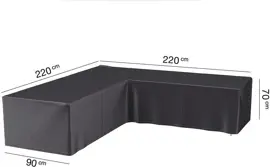 AeroCover hoeksethoes lage rug 220x220x90x70cm - afbeelding 1