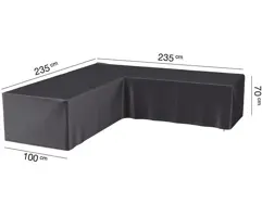 AeroCover hoeksethoes lage rug 235x235x100x70cm - afbeelding 1