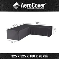 AeroCover hoeksethoes lage rug 325x325x100x70cm - afbeelding 1