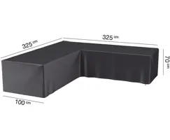 AeroCover hoeksethoes lage rug 325x325x100x70cm - afbeelding 1