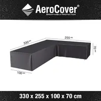 AeroCover hoeksethoes lage rug 330x255x100x70cm - afbeelding 1