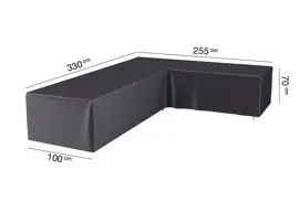 AeroCover hoeksethoes lage rug 330x255x100x70cm - afbeelding 1