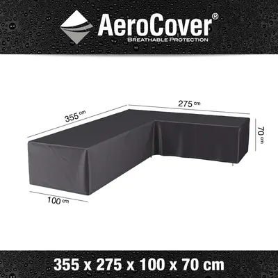 AeroCover hoeksethoes lage rug 355x275x100x70cm - afbeelding 1