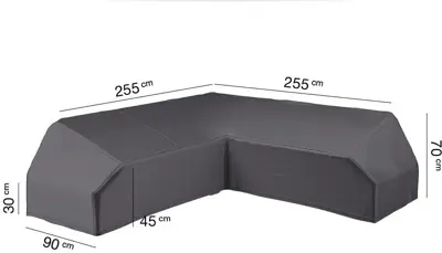 AeroCover hoeksethoes platform 255x255x90xh30/45/70cm - afbeelding 1