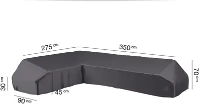 AeroCover hoeksethoes platform 275x350x90xh30/45/70cm - afbeelding 1