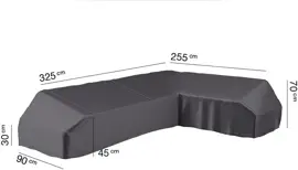 AeroCover hoeksethoes platform 325x255x90xh30/45/70cm - afbeelding 1