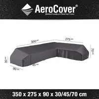 AeroCover hoeksethoes platform 350x275x90xh30/45/70cm - afbeelding 1