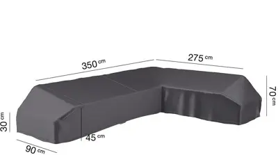 AeroCover hoeksethoes platform 350x275x90xh30/45/70cm - afbeelding 1