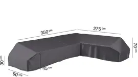 AeroCover hoeksethoes platform 350x275x90xh30/45/70cm - afbeelding 1