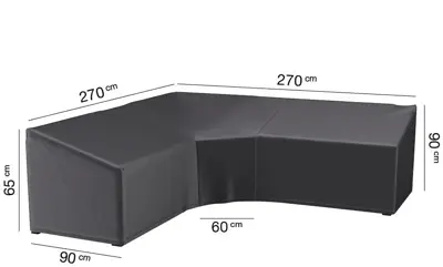 AeroCover hoeksethoes trapeze 270x270x90x65/90cm - afbeelding 1