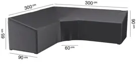 AeroCover hoeksethoes trapeze 300x300x90x65/90cm - afbeelding 1