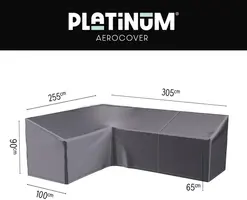 AeroCover loungebankhoes hoge rug 305x255x100x65/90cm links - afbeelding 1