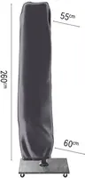 AeroCover zweefparasolhoes 55/60x260cm