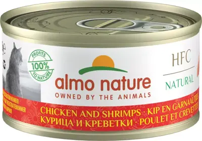 Almo Nature HFC cat kip&garnaaltjes 70 gr 