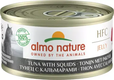 Almo Nature HFC Natural kattenvoer in gelei tonijn & inktvis 70g - afbeelding 1