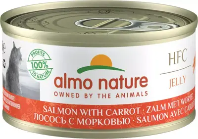 Almo Nature HFC Natural kattenvoer in gelei zalm & wortel 70g - afbeelding 1