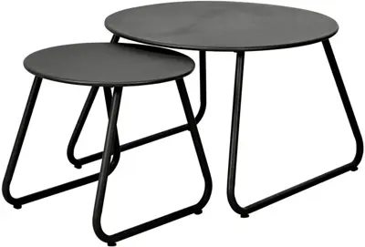 Ambiance bijzettafel set rond zwart