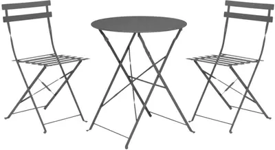 Ambiance bistroset rond antraciet