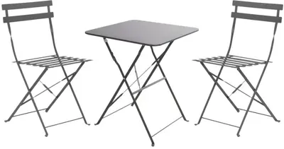 Ambiance bistroset vierkant antraciet