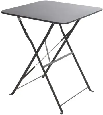 Ambiance bistrotafel vierkant 60x60x71cm antraciet