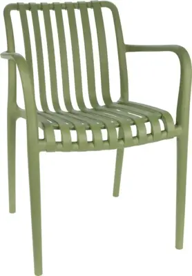Ambiance stapelbare dining tuinstoel basic groen