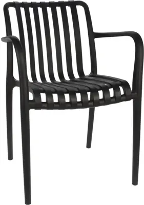Ambiance stapelbare dining tuinstoel basic zwart