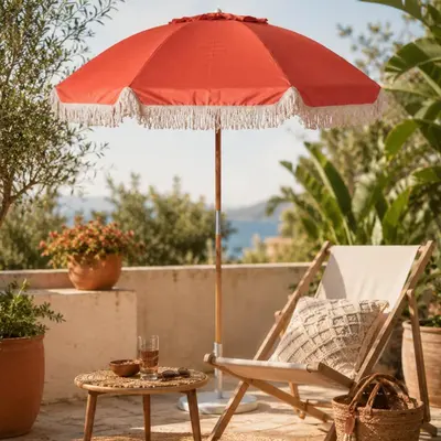  Ambiance stokparasol 180 cm terra - afbeelding 3