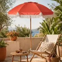  Ambiance stokparasol 180 cm terra - afbeelding 3