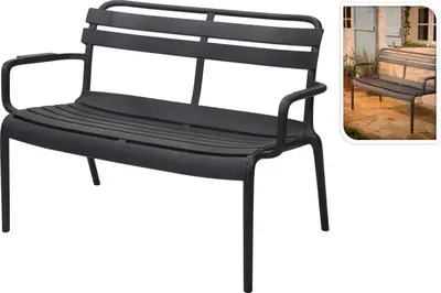 Ambiance tuinbank  62cm zwart - afbeelding 3