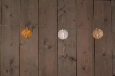 Anna's Collection 10st solar lampion wit/oker/taupe 8cm/2,5m led warm wit Multicolor - afbeelding 4