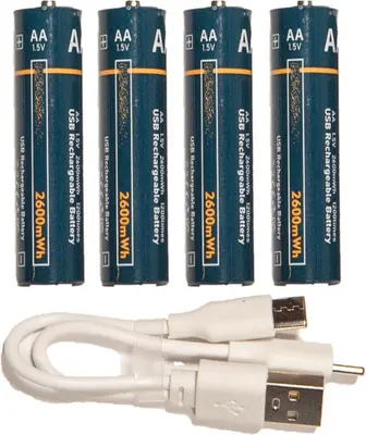 Anna's Collection 4-pack USB-oplaadbare AA batterijen 2600 mAh - afbeelding 1