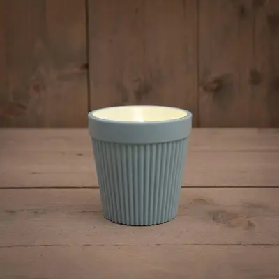 Anna's Collection buitenkaars in pot 3d vlam 11 x 11cm, blauw - afbeelding 2