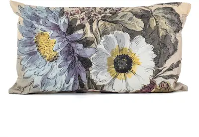 Anna's Collection buitenkussen boeket bloemen 30x50cm multi