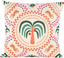 Anna's Collection buitenkussen palmboom 45x45cm multi kopen?