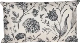 Anna's Collection buitenkussen vintage bloemen 30x50cm multi