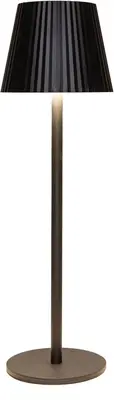 Anna's Collection draadloze tafellamp ribbel 36,5 x 11cm, mat zwart