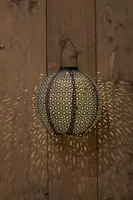 Anna's Collection lampion solar marrakesh 25cm grijs - afbeelding 1