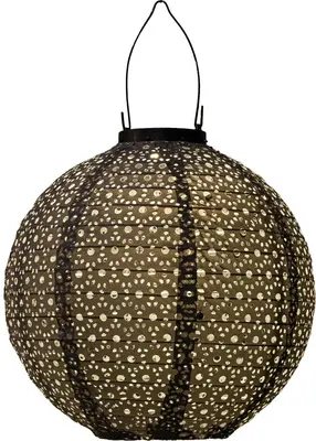 Anna's Collection lampion solar marrakesh 25cm grijs - afbeelding 2