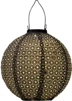 Anna's Collection lampion solar marrakesh 25cm grijs - afbeelding 2