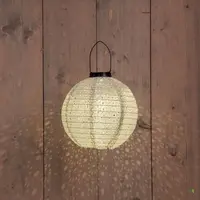 Anna's Collection lampion solar marrakesh 25cm olijf - afbeelding 1